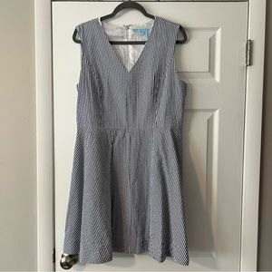 Draper James Blue/White Seersucker Sundress Sz 14
